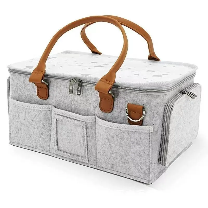 Diaper Organizer Bag for Baby's Toys Supplies and Large Capacity Disposable Diapers Portable