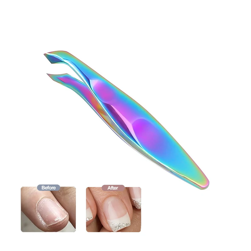 Cortaúñas coloridas para cutículas de uñas, alicates de tijera coloridos, producto para eliminar la piel muerta, herramienta de Arte de uñas transparente, herramientas para quitar la piel muerta