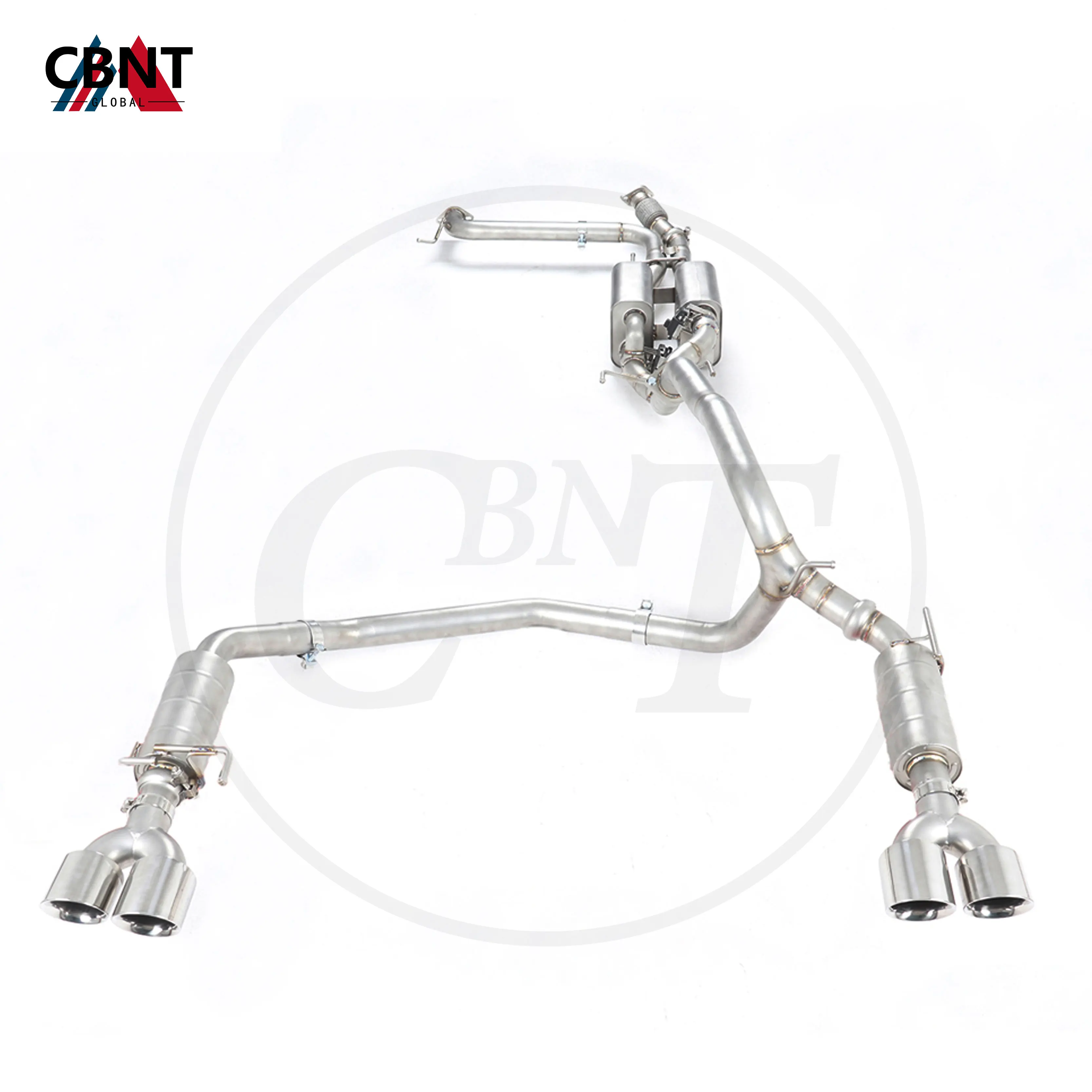 CBNT for Nissan Patrol Y62 2016-2022 Valved Exhaust-pipe Muffler with Valve Tuning Valvetronic Catback SS304 Exhaust System