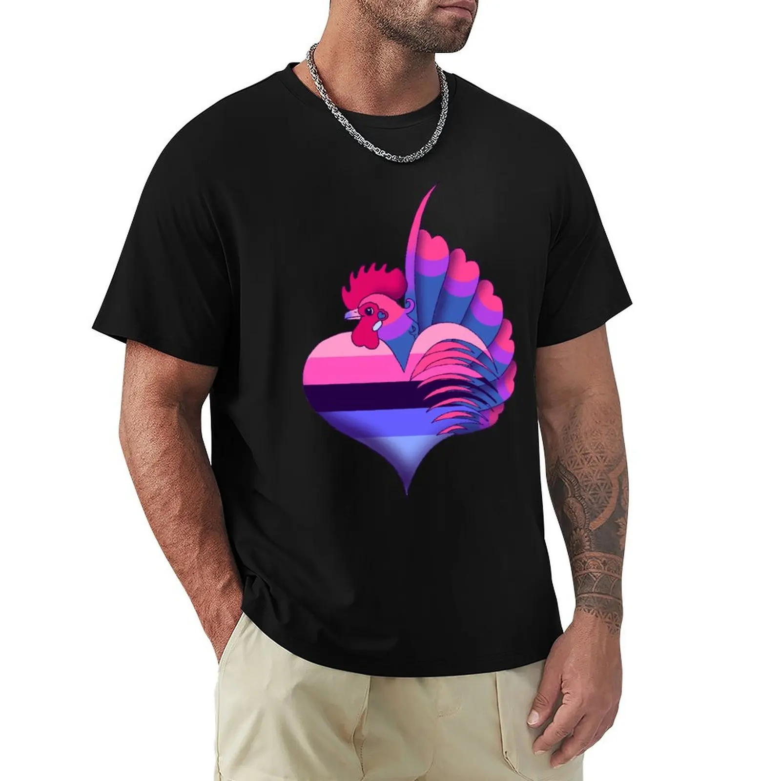 

Omnisexual/Bisexual Pride Serama T-Shirt vintage clothes oversized rapper graphic tees plain fruit of the loom mens t shirts