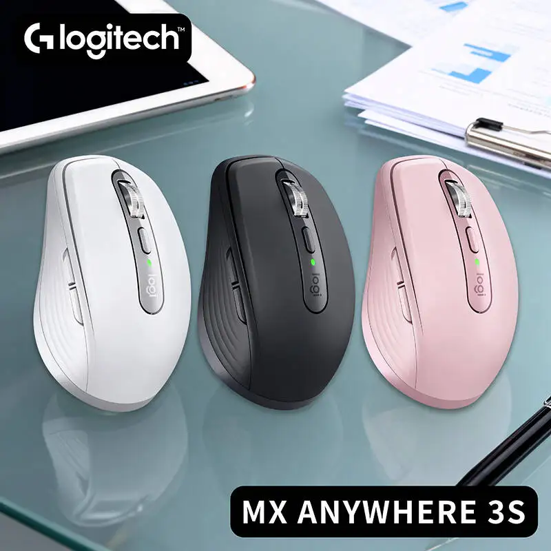 

Original Logitech MX Anywhere 3S Mouse, Multi-Device via Bluetooth/Receiver, Silent Clicks, USB-C Port