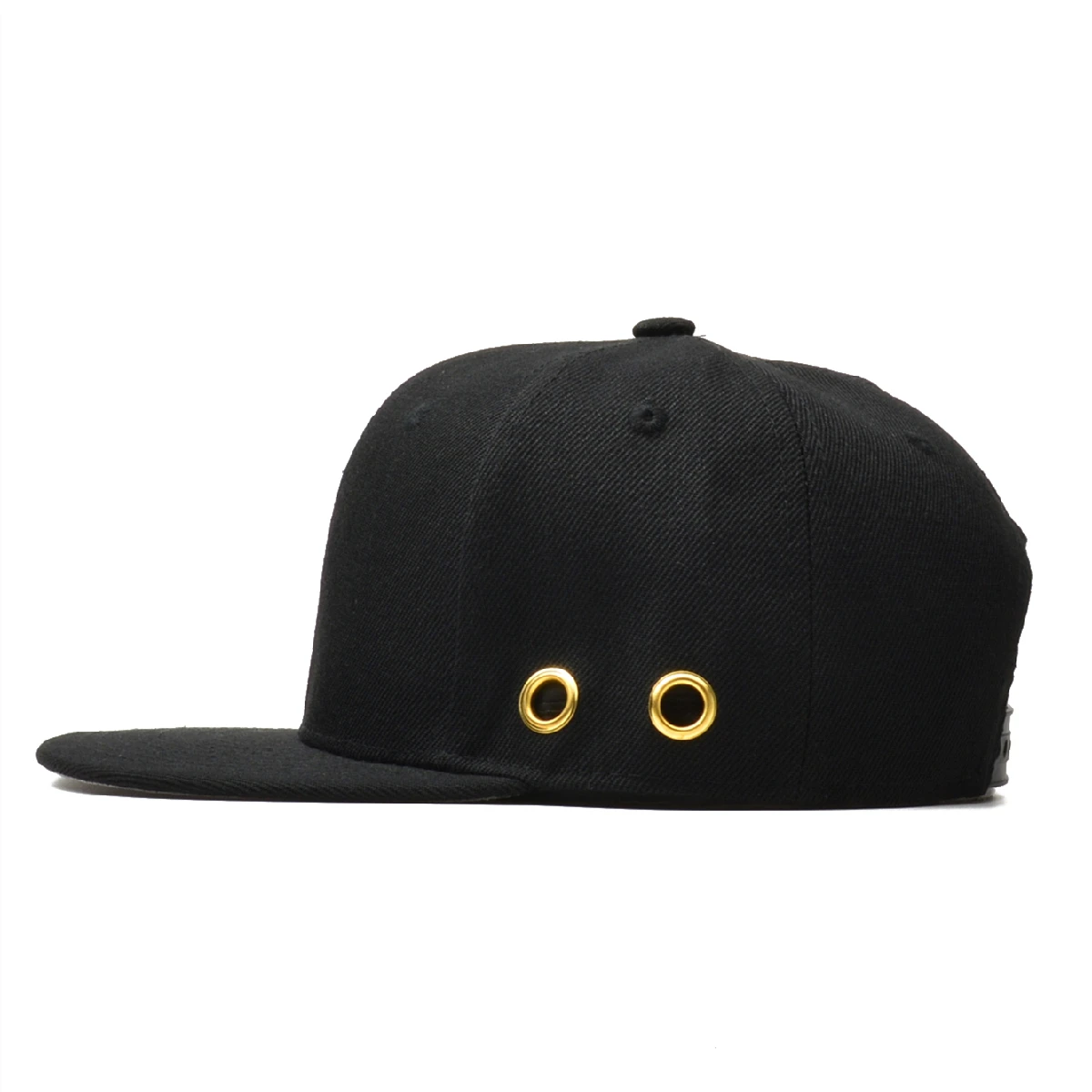 Hip Hop Solid Black Snapbacks for Men Women Sun Outdoor Snapback Hats Adjustable Size 56-60 cm