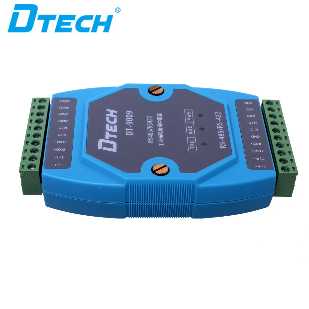Dtech OEM ODM الصناعية 10 دبوس موصلات طرفية RS485 / RS422 مكرر العزل الكهروضوئي