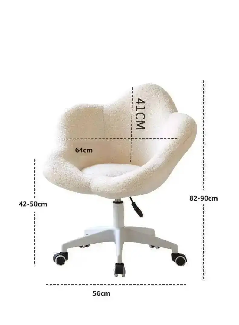 

Mid-Back with Chair Office Home Upholstered Formwell Modern Tufted Computer Task Chair Swivel Height Adjustable lambswool