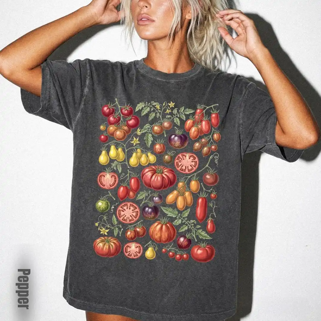 Tomato Garden Comfort Shirt, Vintage Vegetable Graphic Tee, Heirloom Tomato T-Shirt