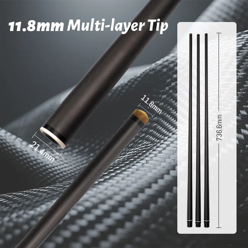 

Вал из углеродного волокна 11,8 мм/12,5 мм/13 мм, бильярдный кий, черная технология, низкий дефлекционный профессиональный дополнительный запасной вал, бильярдный кий