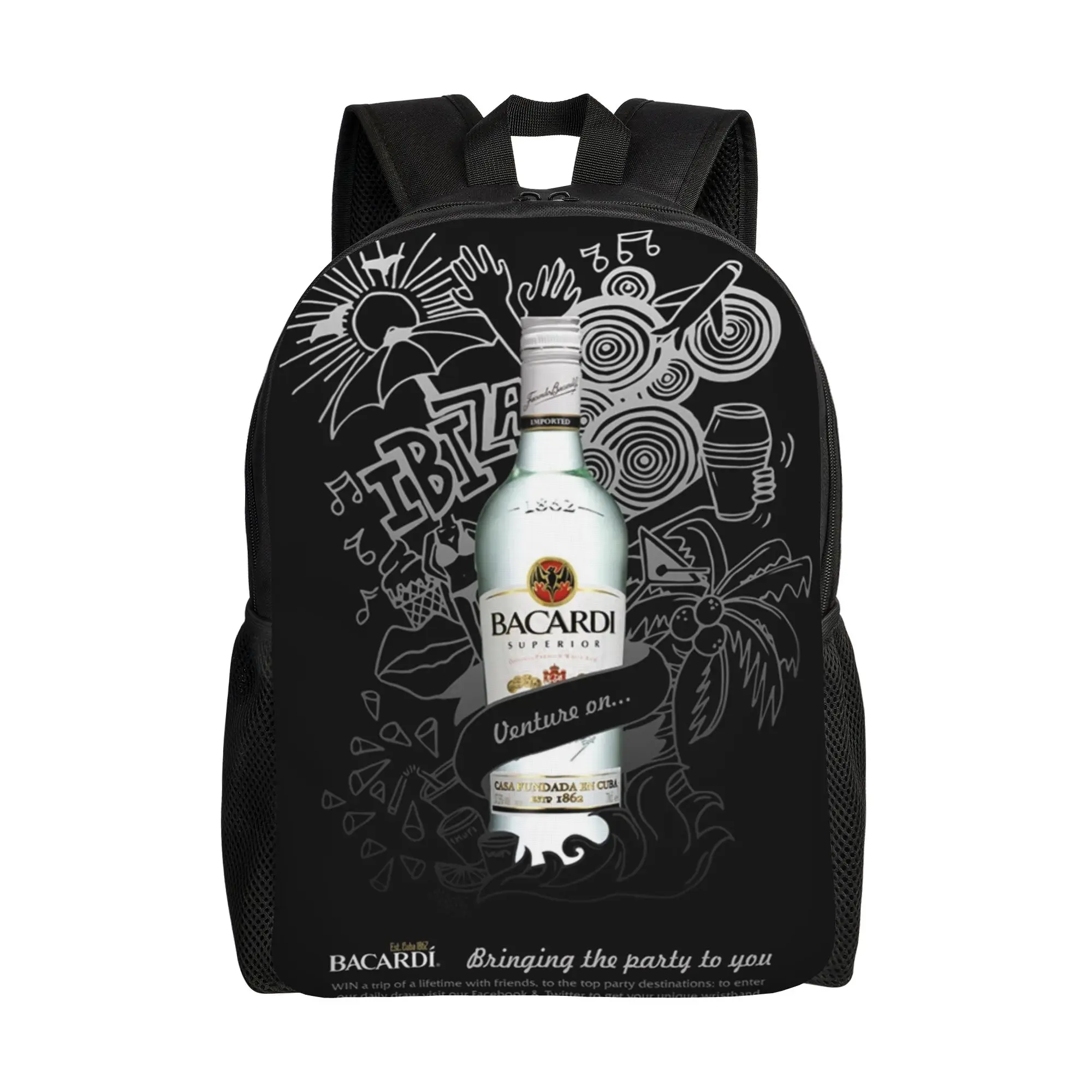 

bBacardi Venture On Ibiza Party bBacardi Schoolbag Мужская повседневная сумка для ноутбука большой вместимости к началу учебного года