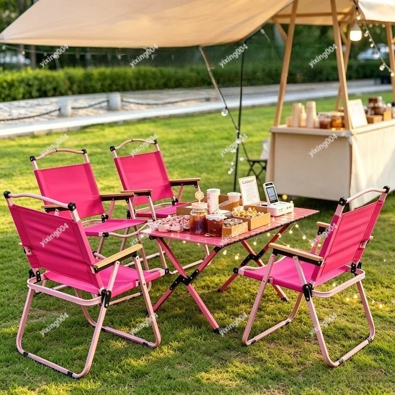 juego-de-mesa-y-silla-plegable-rosa-para-camping-mesa-portatil-tipo-egg-roll-kit-de-silla-de-picnic-para-actividades-al-aire-libre