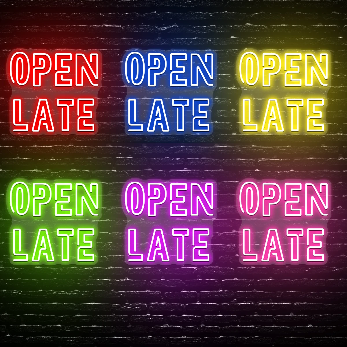 Open LATE neon sign LED neon light restaurants, individual stores mood lights to make your store more attractive