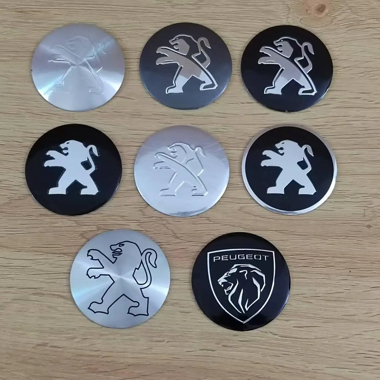 Car Wheel Center Hub Cap Emblem Sticker Accessories For Peugeot 206 307 308 3008 208 508 2008 4008 5008 301 406 408 Rifter RCZ view 2