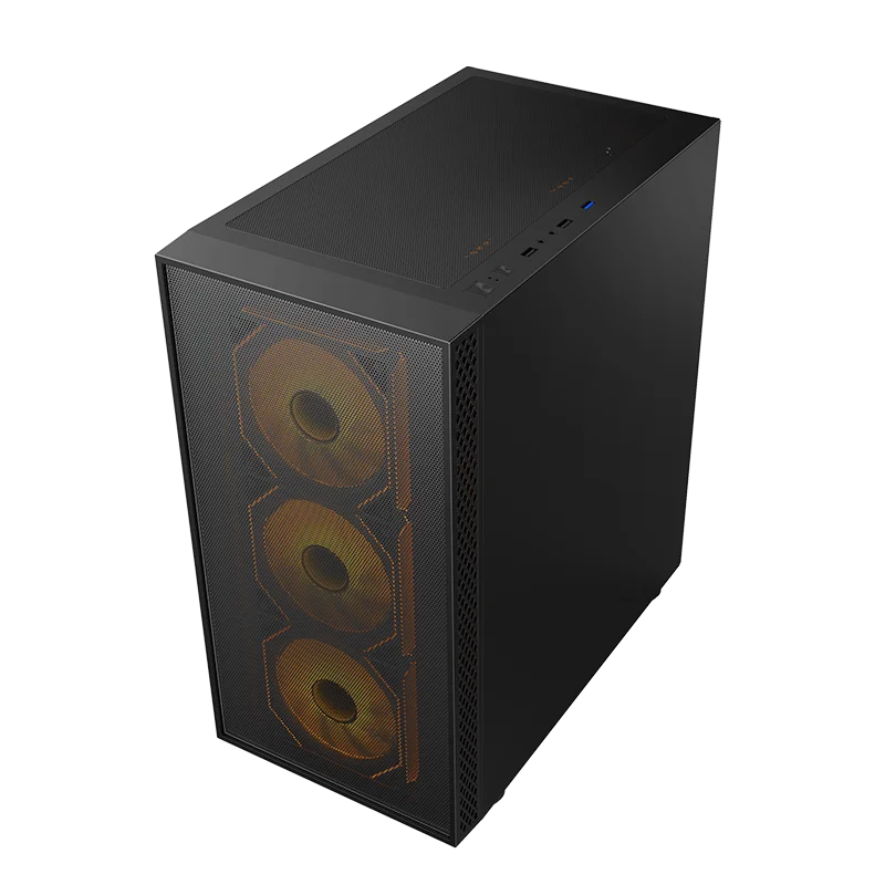Full Side Transparent Gaming Desktop PC Chassis M‑ATX Mainboard Water Cooling Case Cable Management Housing