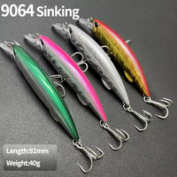Heavy Sinking Minnow Fishing Bait 40g 92mm Artificial Hard Baits Pesca Wobblers for Bass Trout Jerkbait Plastic Swimbait Tackle