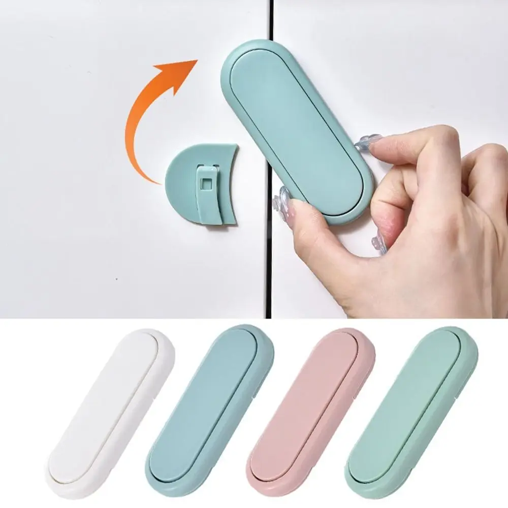 New ABS Child Safety Lock Protection Housing Safety Cabinet Door Freezer Baby Anti-Pinch Cupboard Closing Buckle Cabinet Drawer