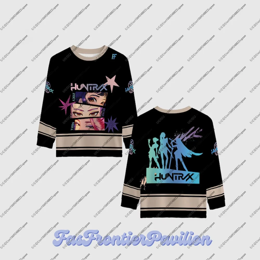 الخريف الشتاء Y2k بلوزات تأثيري ملابس رياضية عادية المحملة ميرا رومي جوي تي شيرت Kpop شيطان الصيادين الشباب الهوكي جيرسي #1