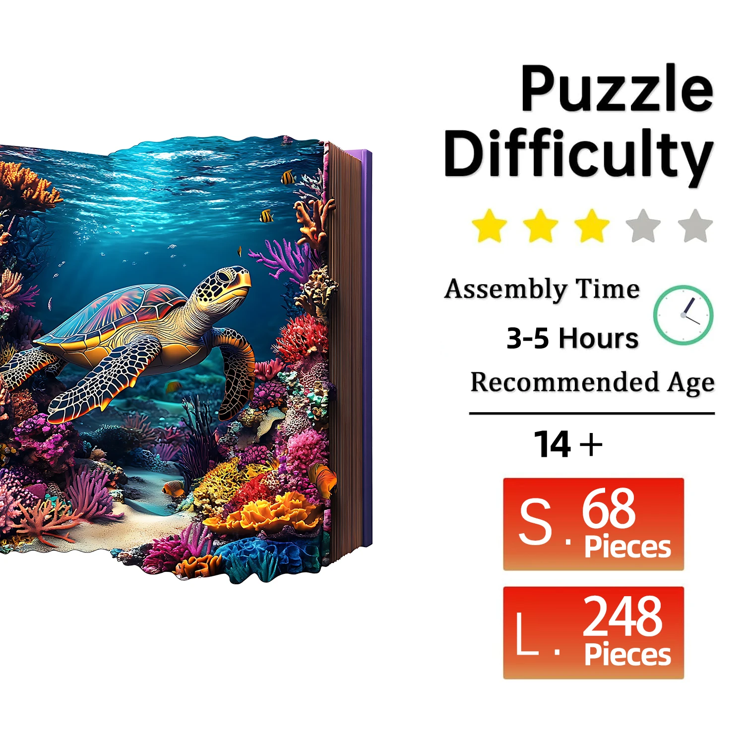 ๐ฟ Tranquil Turtle: Mindful Wooden Art Puzzle for Relaxation & Focus 2