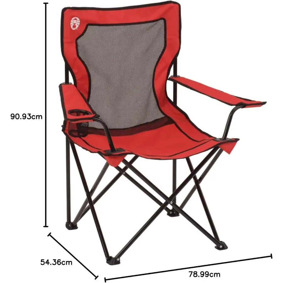 Kursi Camping Jaring Broadband dengan Tas Jinjing, Tempat Minum, Sandaran Jaring Pendingin dengan Lengan yang Dapat Disesuaikan, Ideal untuk Petualangan Luar Ruangan