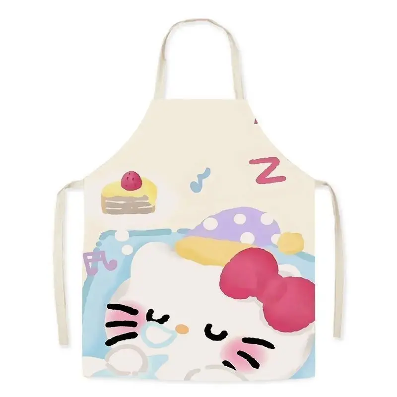 ใหม่ Sanrio Hello Kitty ผ้ากันเปื้อน Young และ Fashionable Kitchen & Household ผู้ปกครอง-เด็กทําอาหารห้องรับแขก Smudge-proof Coveralls