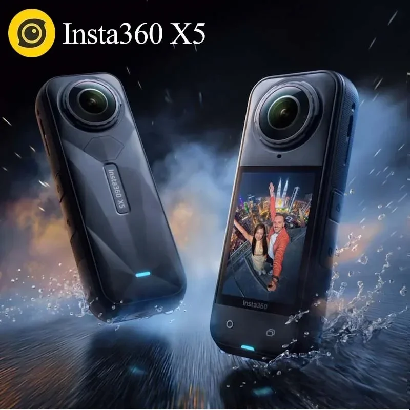 

Insta360 X5 Waterproof 15m 1/1.28" Sensors 8K 360 HDR Video 72MP Photo 4K60fps Single-Lens Insta 360 X 5 Sports Camera