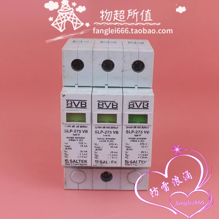 Czech Production Of BVB SALTEK Three-phase Lightning Protection SLP-275VB 3P Surge Protection 275V 20-25KA