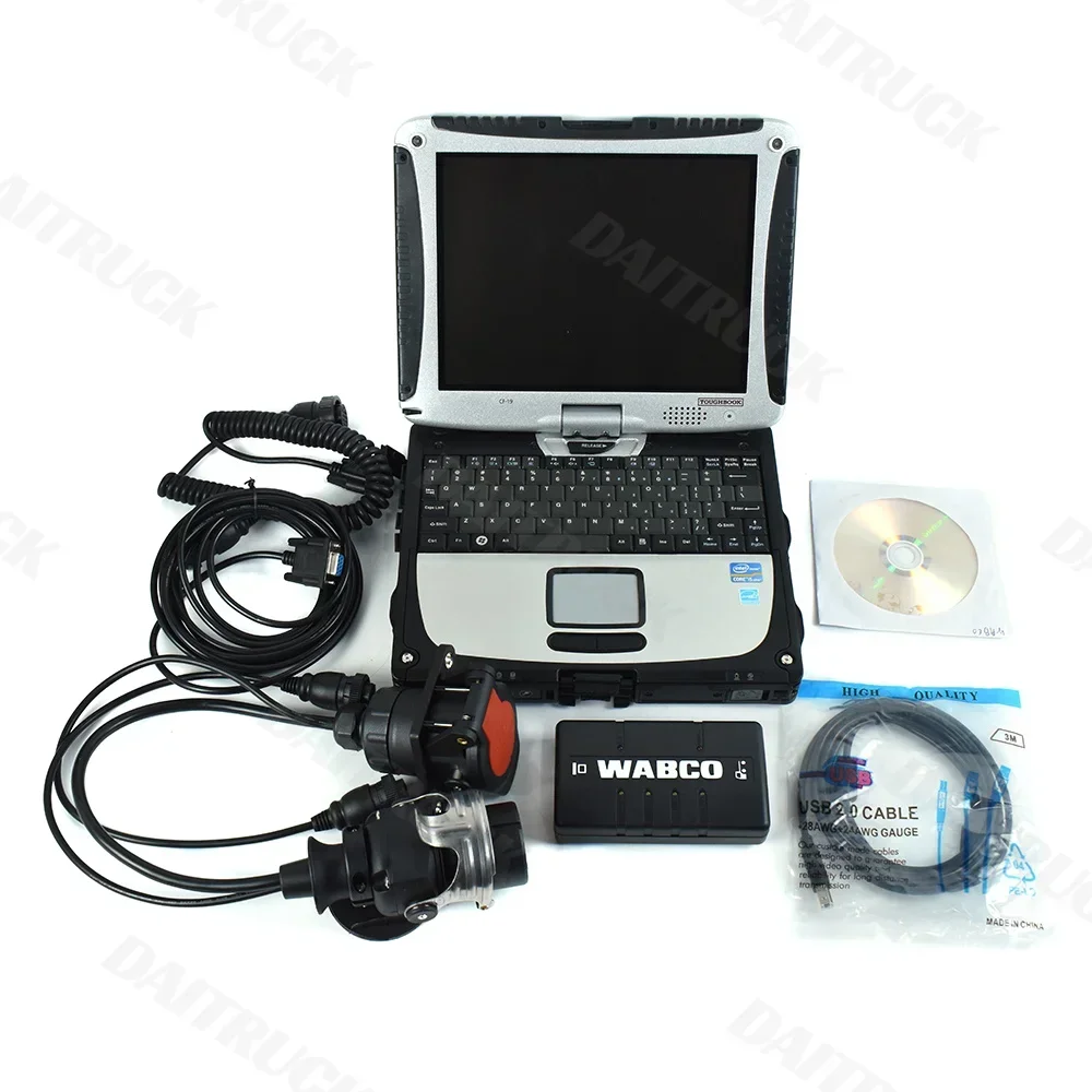 Diagnostic kit Trailer Brake Diagnostic tool Truck Scanner Heavy Duty Diagnostic Scanner With CF19 Laptop