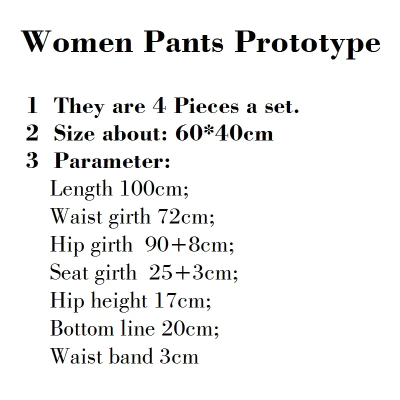Large 1:1 Women's Pants Pattern Ruler Template - Full-Size Apparel Pattern Drafting Tool K111