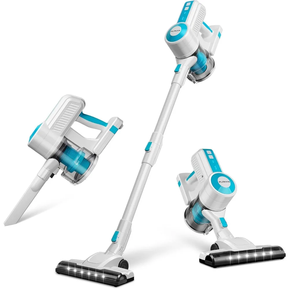 

Cordless Vacuum Cleaner 18KPa Powerful Stick Vacuum Rechargeable with 2 Modes, 2200mAh Battery, 35Min Runtime, Small Handheld V