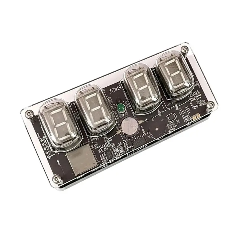 SOFT-EI422 4-Bit Wifi Timing Fluorescent Tube Clock Featuring Built-In Bluetooth Speaker Nixie Tube Clock Remote Control Support