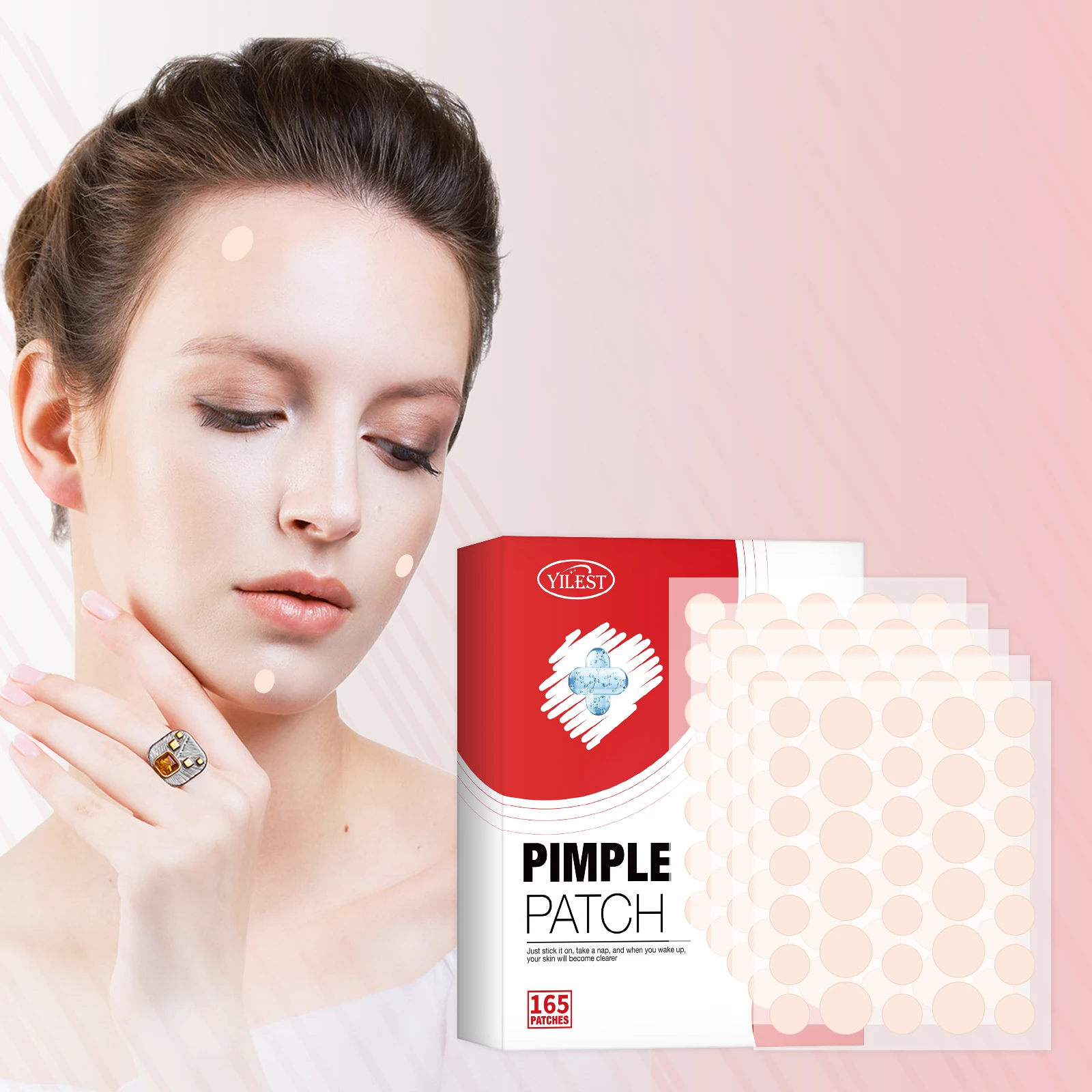 رقع حب الشباب المطابقة الألوان يخفف ندبات حب الشباب والعيوب تغطية غير مرئية