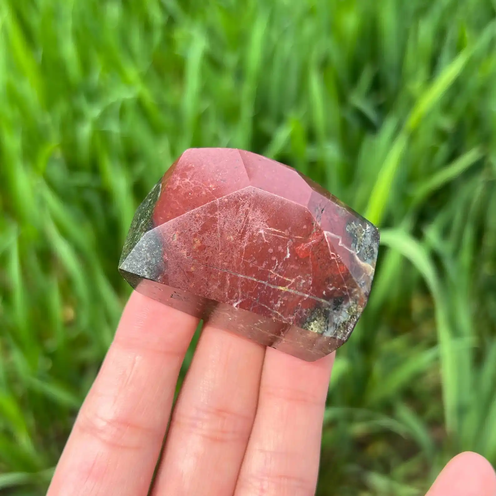 Dragon Blood Stone Freeform Carving, Natural Irregular Crystal Ornament