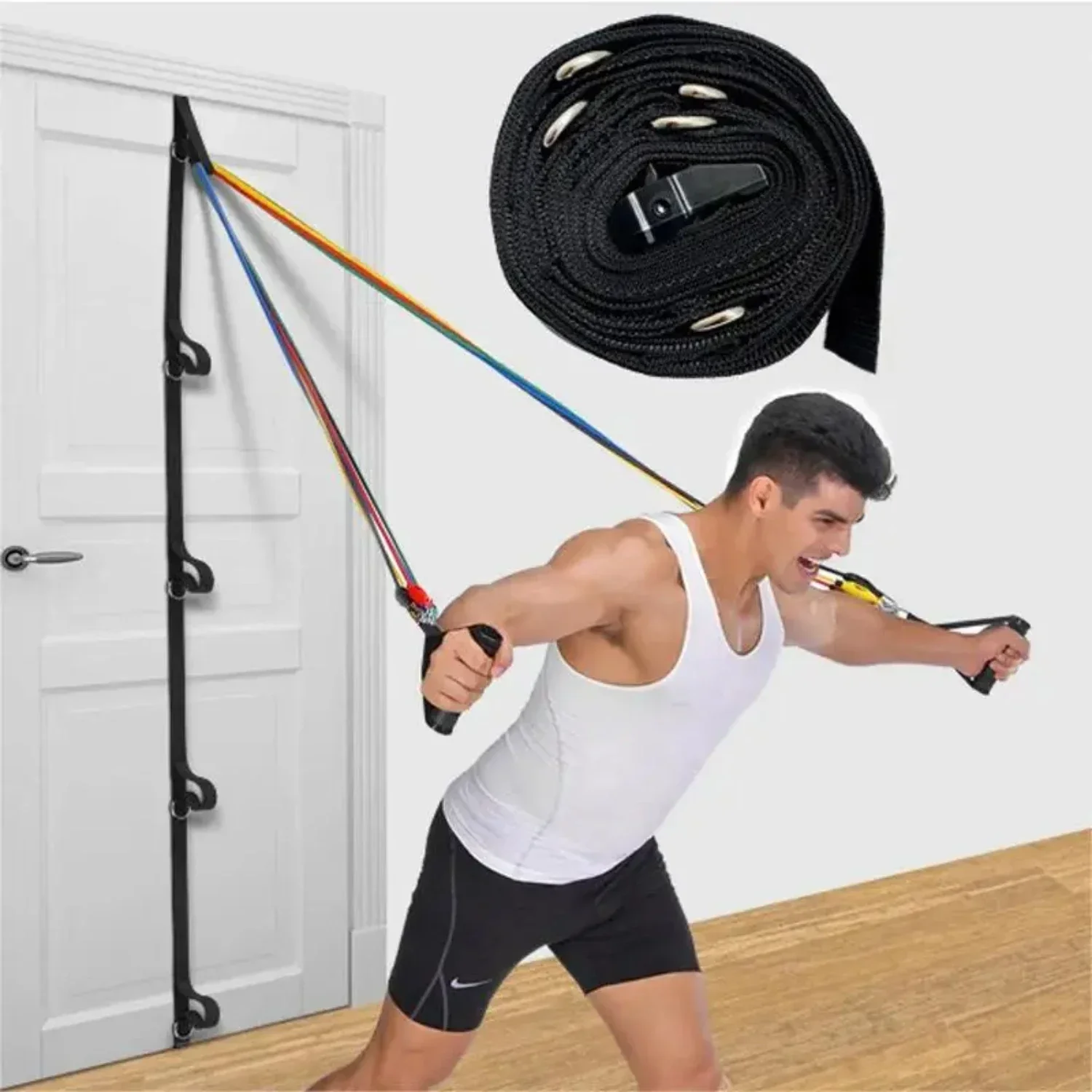 New Portable multi-point anchor door resistance band exercise equipment  stretching and strength training