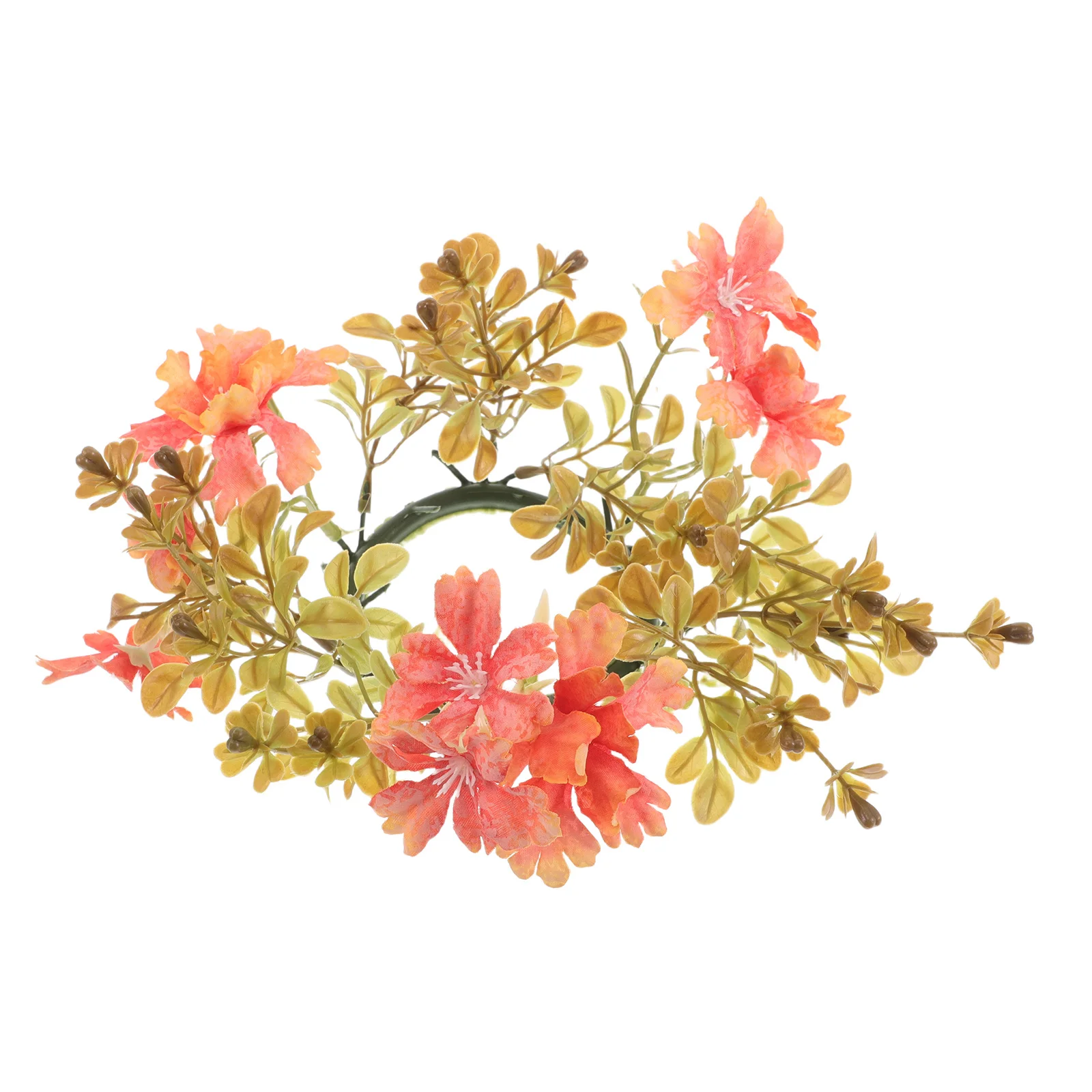 

Tabletop Artificial Wreath with Tealight Holder Elegant Fake Flower Bouquet for Wedding Reception Holiday Table Decorations