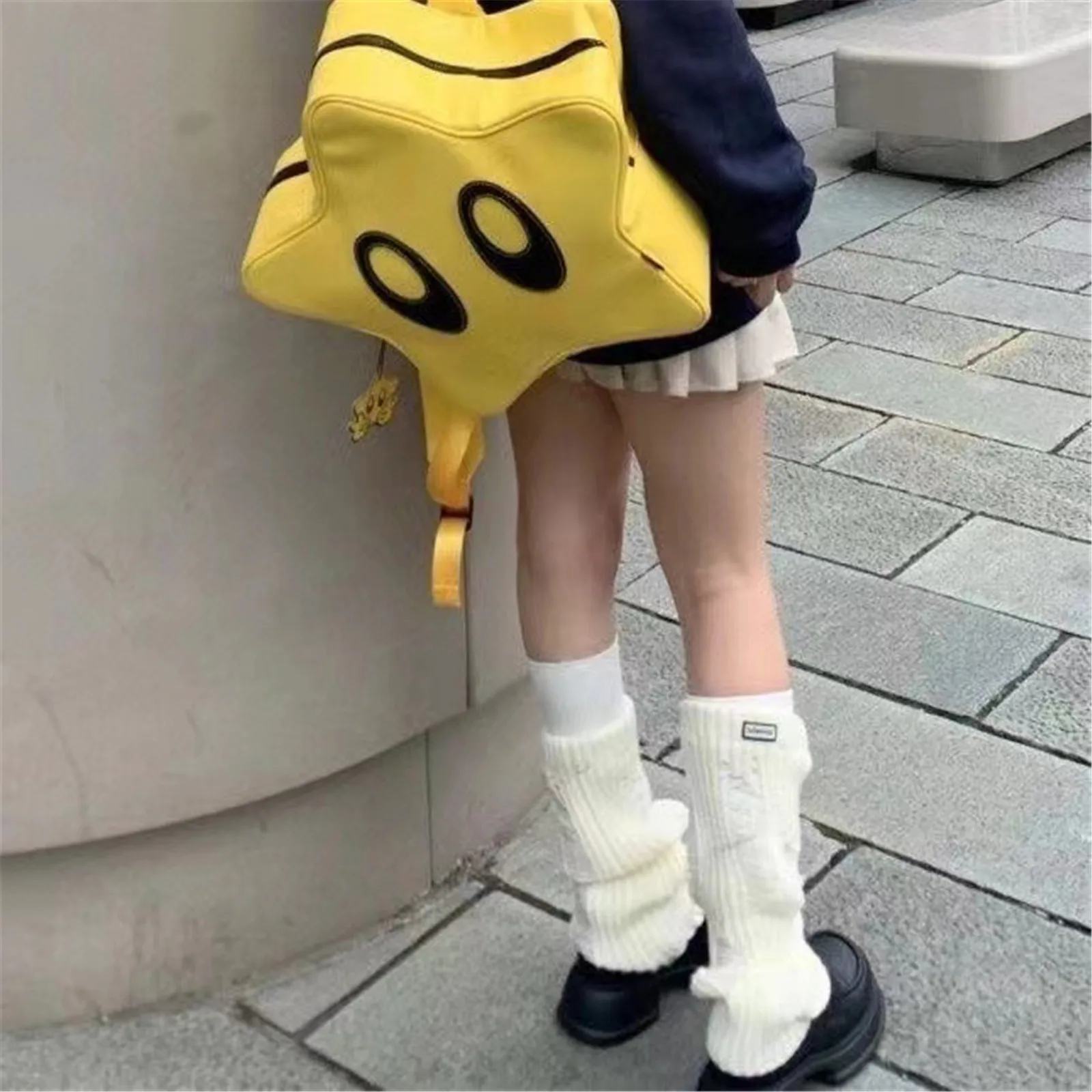 Y2K Cute Girl Big Eyes Star Backpack Korean Spicy Fashion Bag Student Schoolbag Women Kawaii Waterproof Kids Travelling Backpack