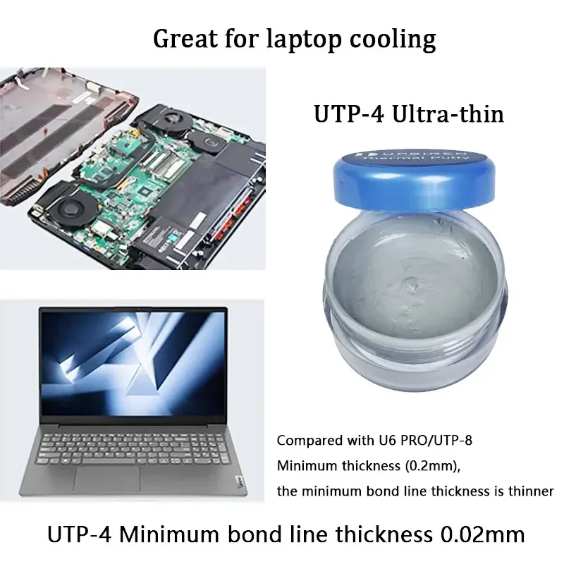 UPSIREN UTP-4 10.8W/m.K Ultra-thin type thermal paste GPU high temperature cooling cpu thermal paste 20g pc accessories