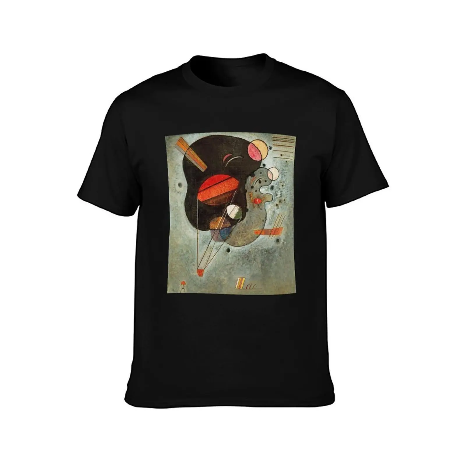 Vasily Kandinsky Floating Pressure 1931 T-Shirt, Summer Casual Cotton Tee, Oversized Streetwear Tops, Vintage Graphic Print