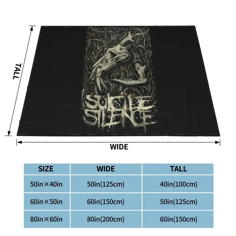 Suicide Silence Death Tales Music Rock Band Blanket Luxury Textile Home Decor Faux Fur Throw Home Decotation