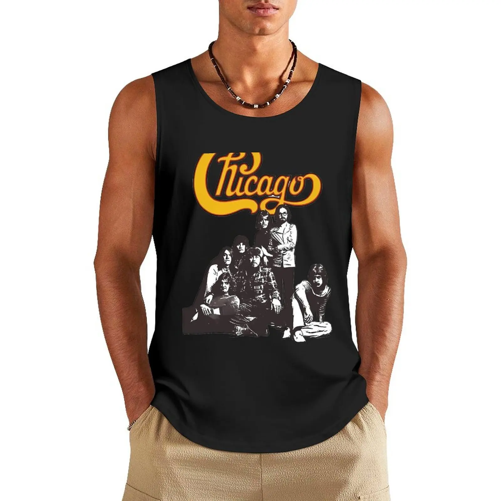 

Chicago band Tank Top gym shirt man summer clothes for men muscular man sports vest