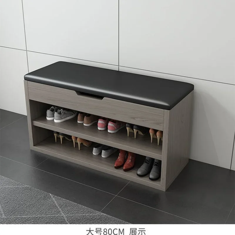 

Shoe Changing Stool Door Shoe Cabinet Sitting Stool Integrated Simple Shoe Rack Door Soft Seat Cushion Home Wearing Shoes Stools