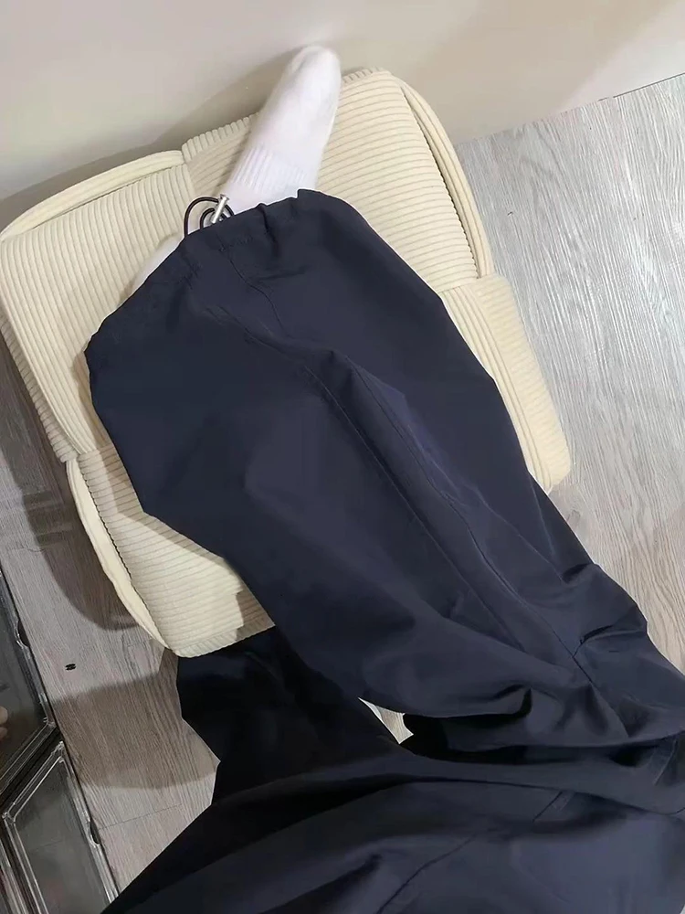 

Qui Dry Soft ell Cargo Pants Men's Summer American Parachute Workwear Ice Silk Wide Leg Casual Trousers Faionable Youth...