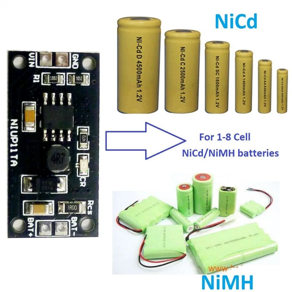 2 Cell DC 4.5V-5.5V to 2.7V-3.4V NiMH NiCd Rechargeable Battery For Solar Toy