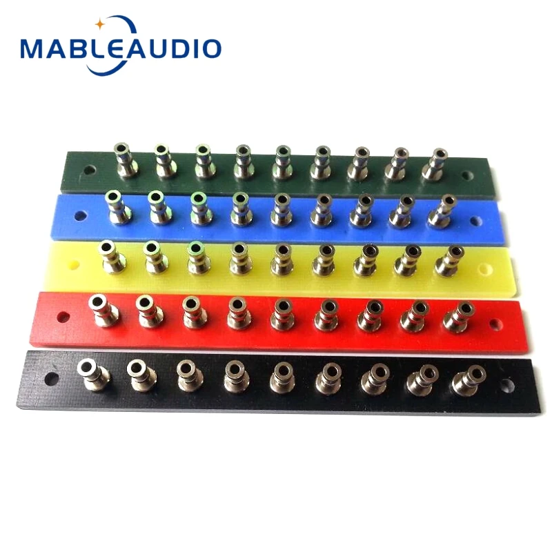 9-position Copper Nickel Plated Round Nail HIFI Biliary Machine Accessories High-temperature And High-voltage DIY Terminal Board