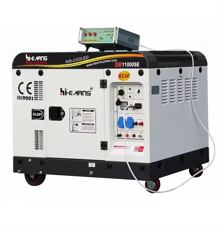 

JAVarns DG11000SE 8 кВт HR198FD Генератор с воздушным охлаждением двигателя, бесшумный с ATS