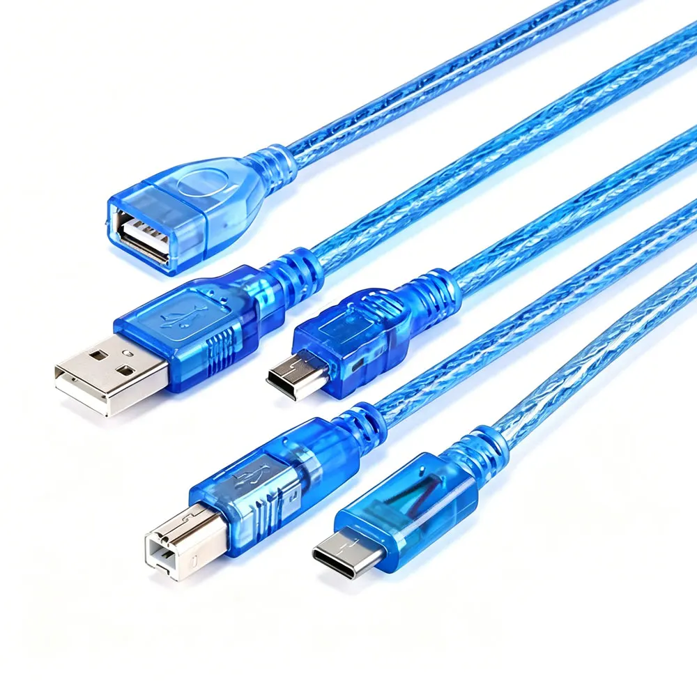 30cm USB Cable for Uno R3/Nano/MEGA 2560/Leonardo/Pro micro/DUE Blue High Quality A type USB/Mini USB/Micro USB 0.3m for Arduino