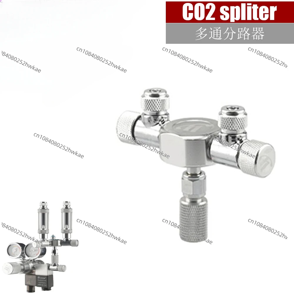 WYIN Stainless Steel Aquarium Multi Way CO2 Distributor Splitter Needle Valve, Check Valve Bubble Counter for Solenoid Regulat