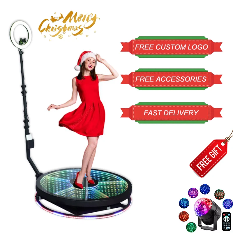 Cheapest portable Luxury Photo Booth Machine For Party Wedding Event selfie magic Video Booth free accessories 360 Booth Photo