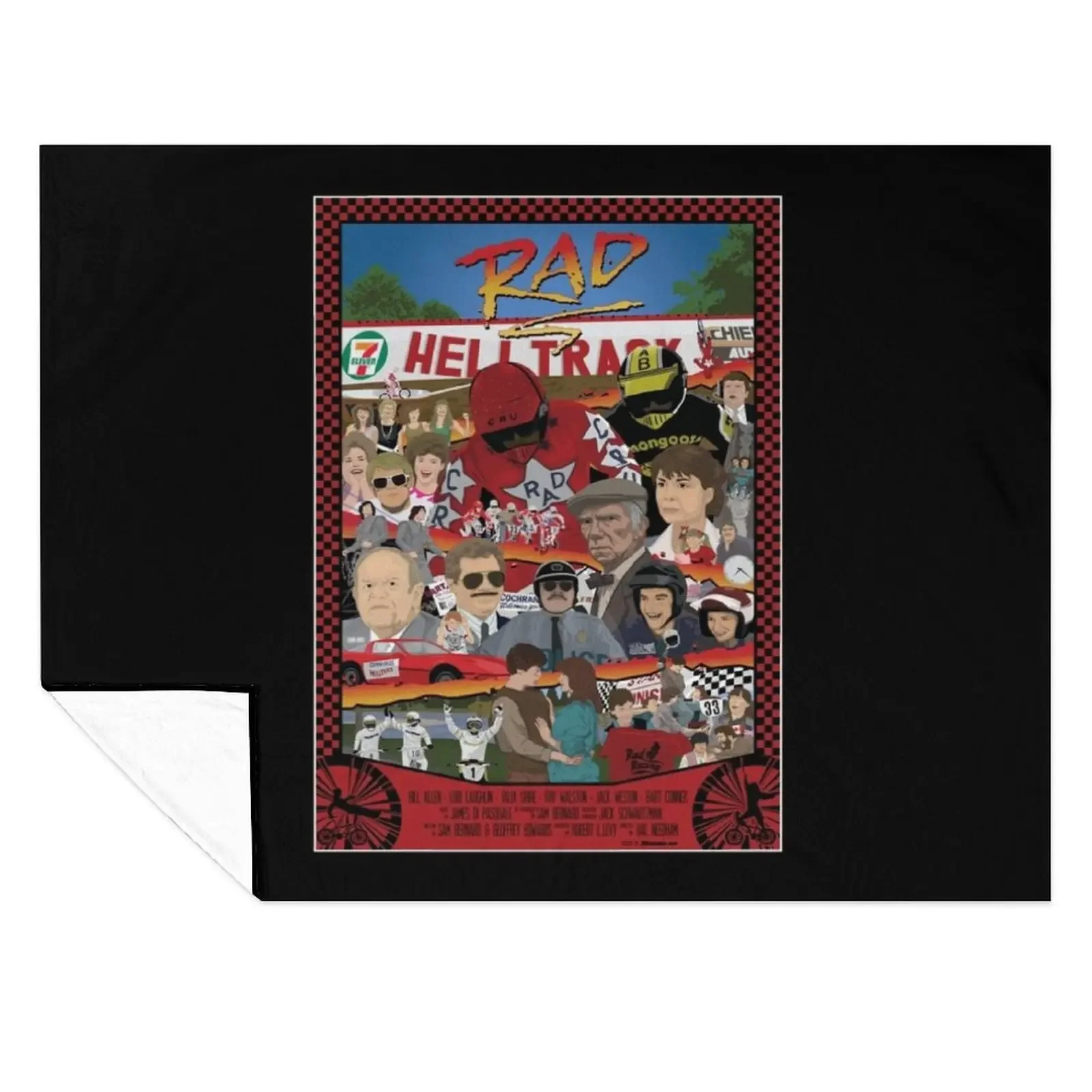 

RAD Poster - BMX Tribute - Full Color - All Cast Throw Blanket Luxury Throw Baby Sofa Throw decorative Blankets