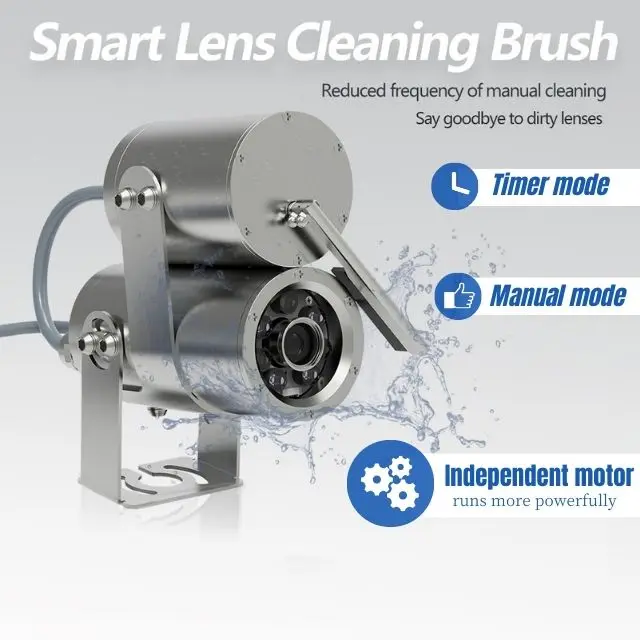 High definition underwater network camera with self-cleaning function