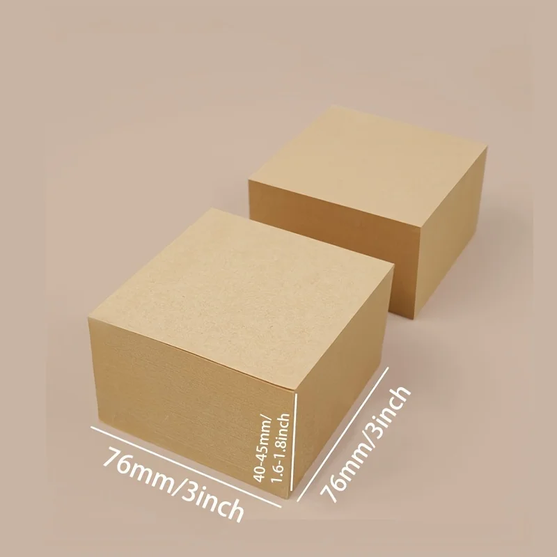 400매 두꺼운 갈색 크래프트 종이 스티커 메모 - 집과 사무실 정리용 찢어 쓰는 접착식 알림 패드, 사무용품