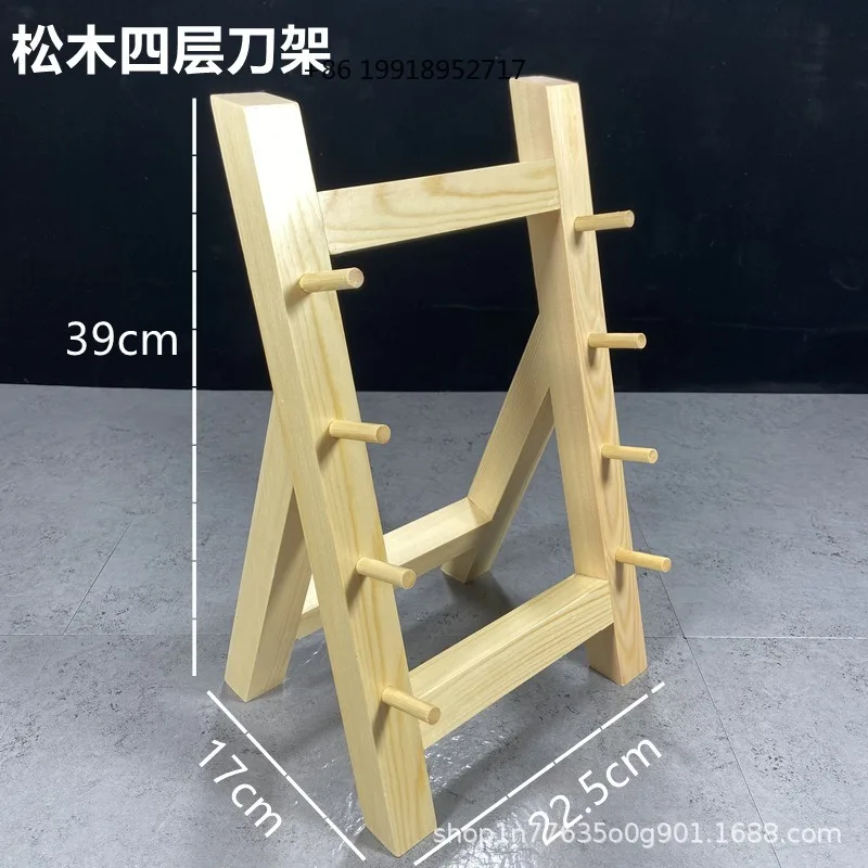 Japanese bayonet wooden knife rest wooden holder swinging knife rack wooden shelf willow knife sushi chef tool sushi maker