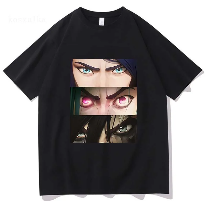 Jayce x Viktor Arcane Tshirt Vintage Anime Men/women Clothing Harajuku Clothes Unisex Tops 100% Cotton Clothes Graphic T Shirts