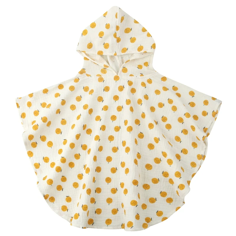 Serviette de bain à capuche en coton pur pour bébé, peignoir de plage en mousseline de couleur unie, à séchage rapide